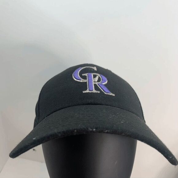Colorado Rockies Hat New Era 9Forty Adjustable‎ Strapback Black Baseball Cap - Picture 1 of 5